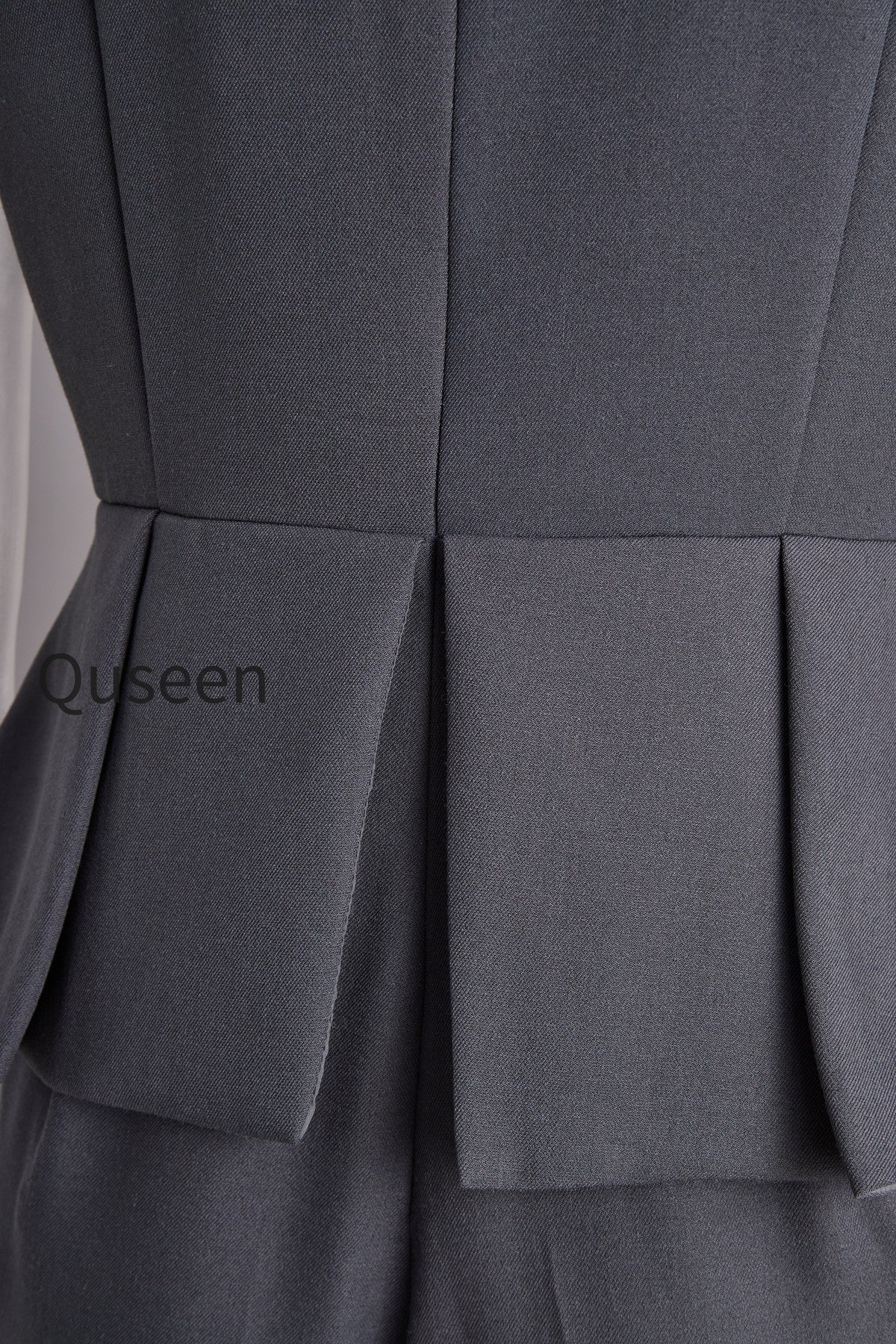 Sophisticated Sleeveless Peplum Jumpsuit In Charcoal Gray