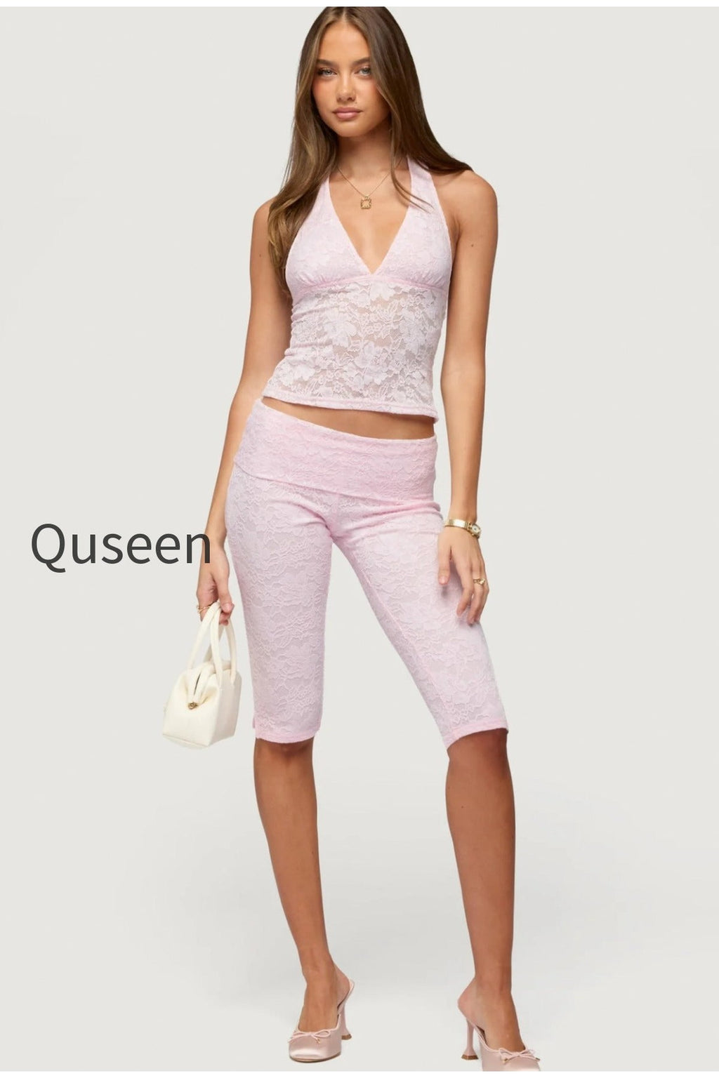 Talisa Foldover Lace Capri Leggings