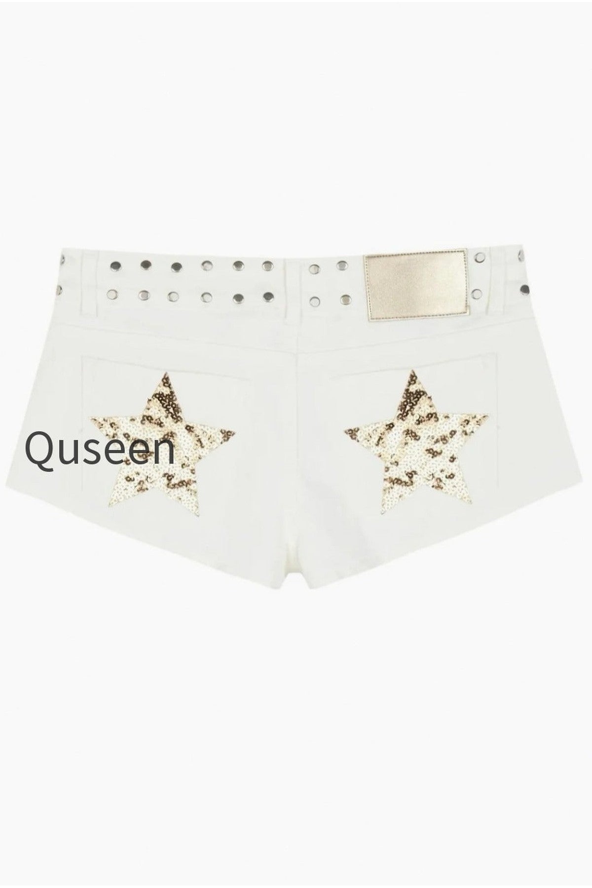 Y2K Hot Star Print Denim Shorts