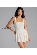 Gorgeous Energy Lace Skort Bubble Romper