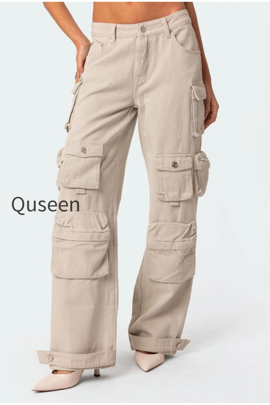 Boyfriend Low Rise Baggy Cargo Jeans