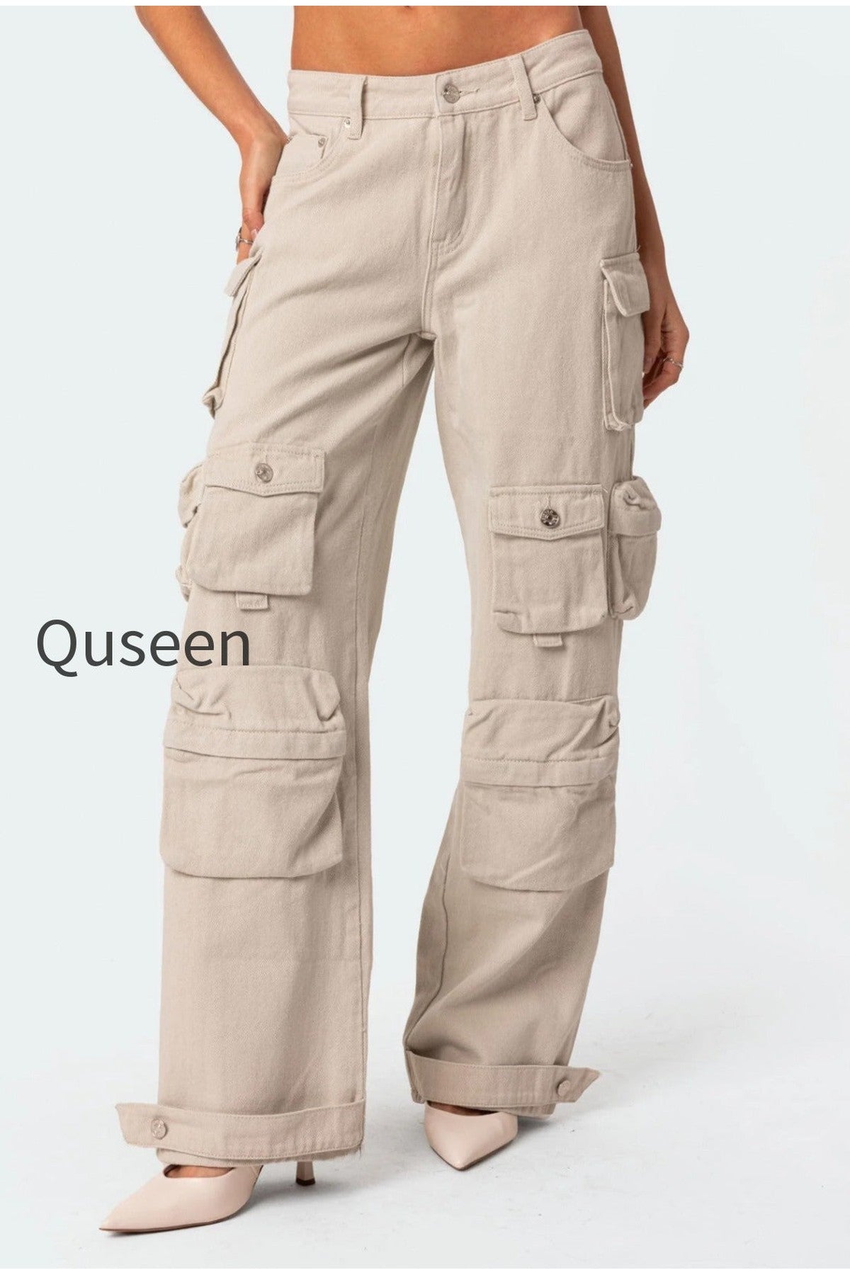 Boyfriend Low Rise Baggy Cargo Jeans