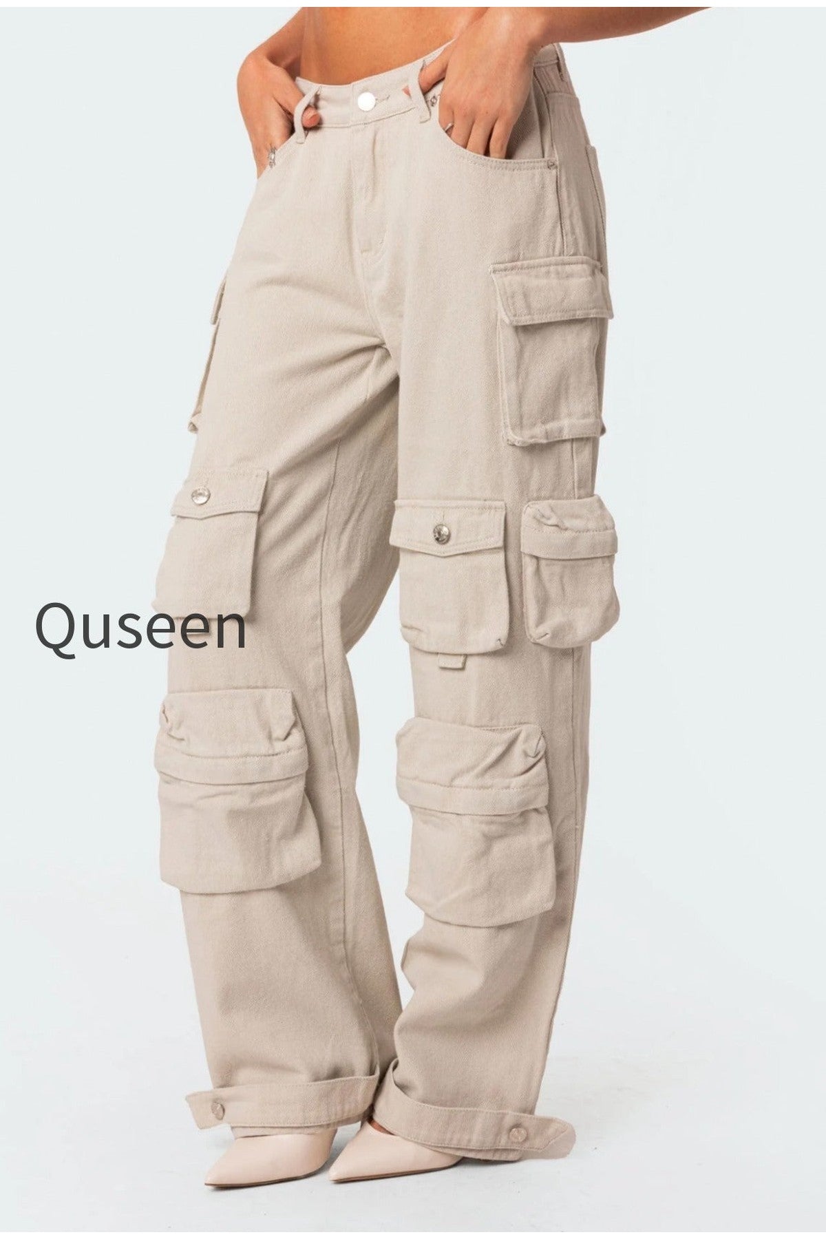 Boyfriend Low Rise Baggy Cargo Jeans